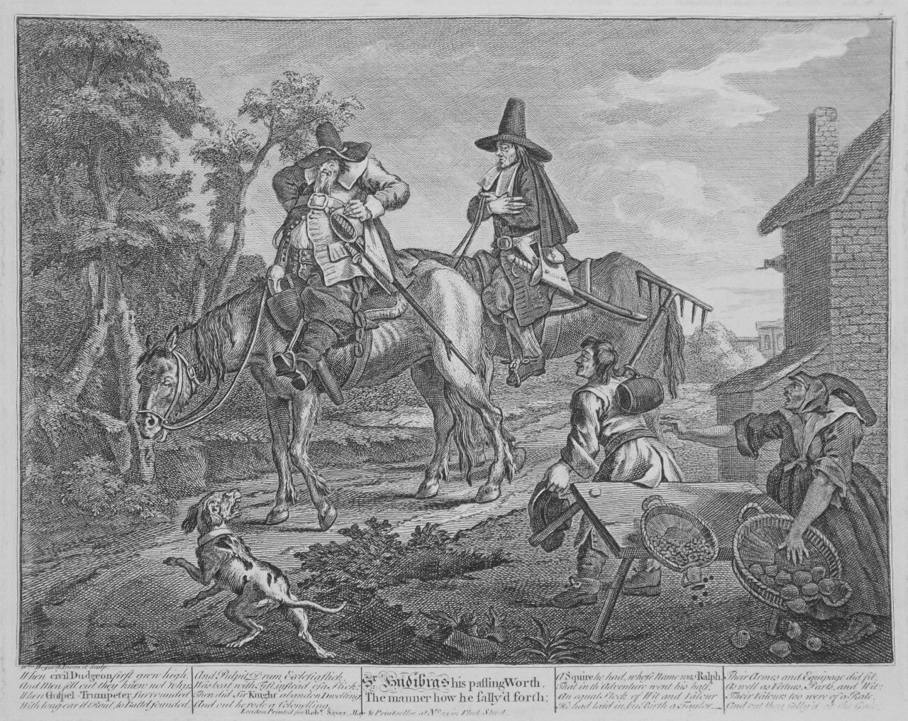 Print - Sr. Hudibras his Passing Worth, The manner how he sally'd forth: - Hogarth